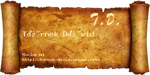 Tárnok Dávid névjegykártya
